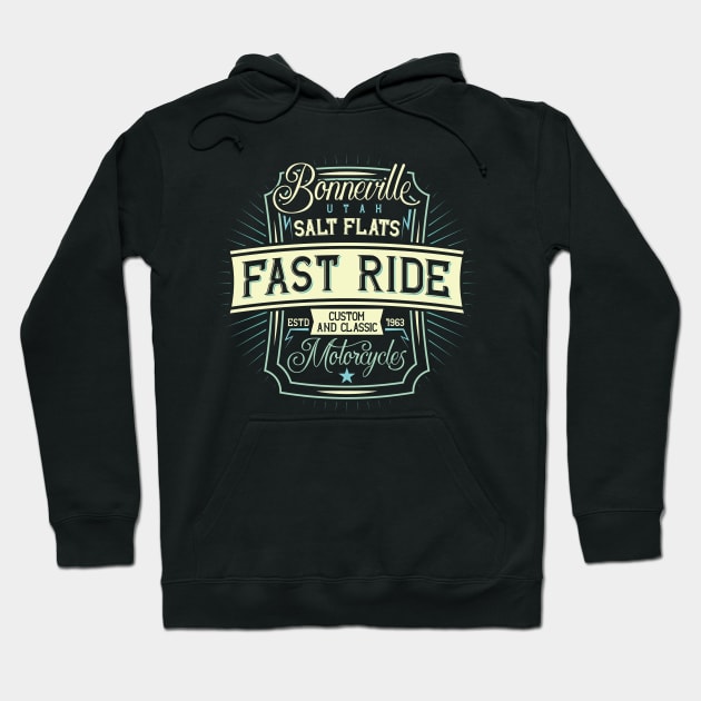 Bonneville Utah Fast Ride Hoodie by BrillianD